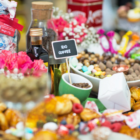 Bus Tours - food display