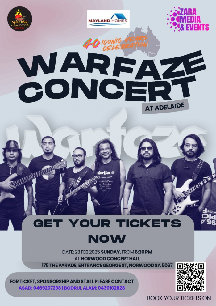 Image for Warfaze 40 Year Celebration in Adelaide